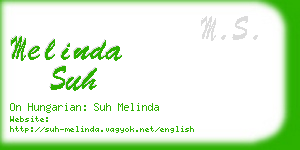melinda suh business card